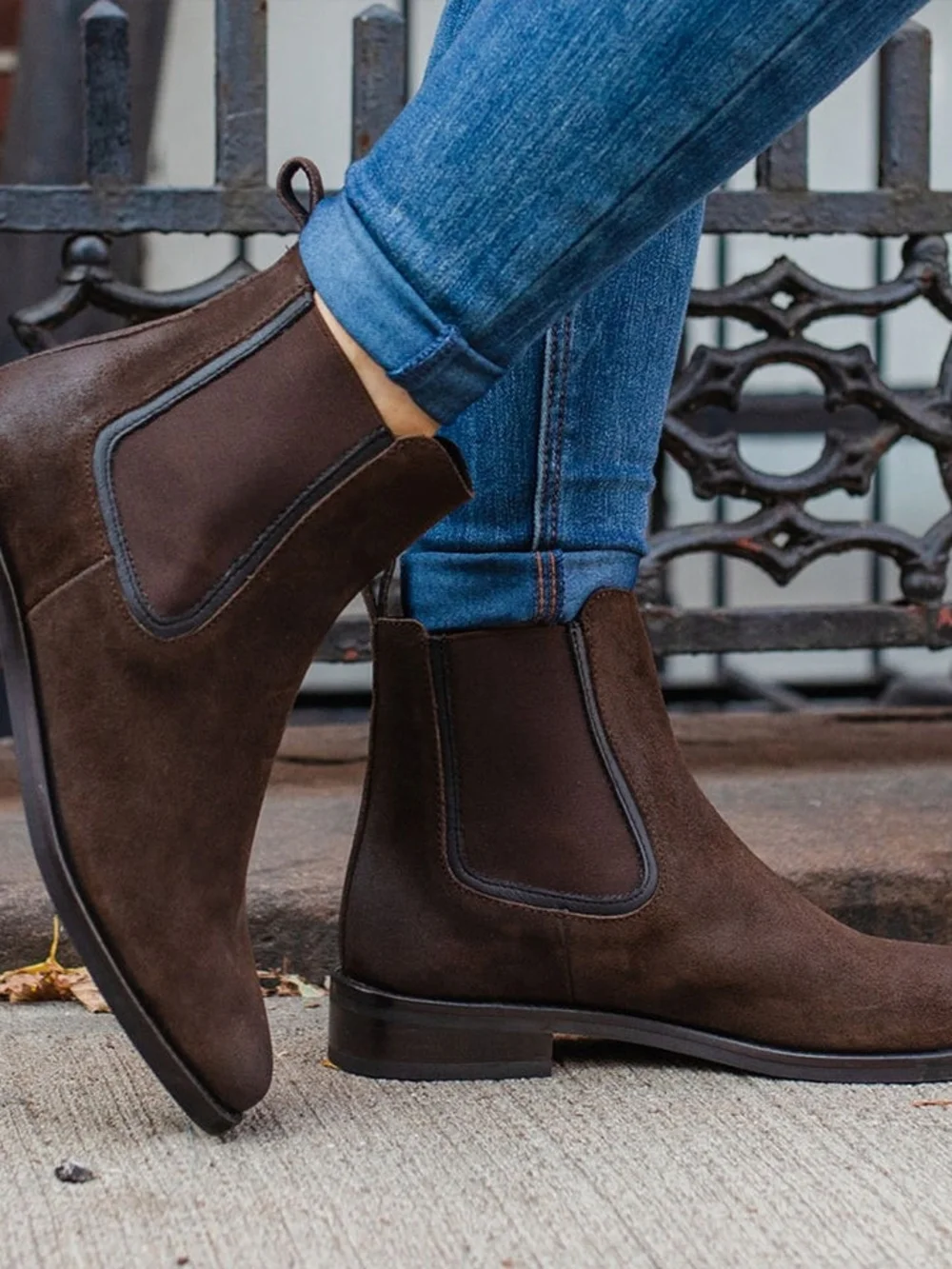 Thursday Boot Company Women's Brown Suede Chelsea Booties